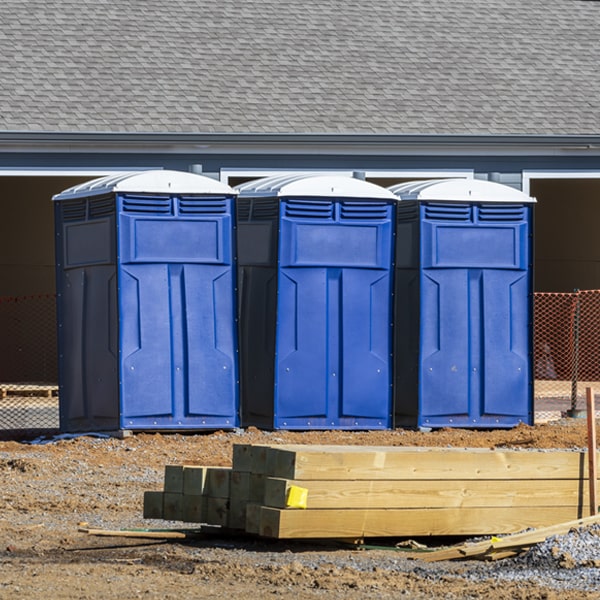 how can i report damages or issues with the portable restrooms during my rental period in Deercroft NC